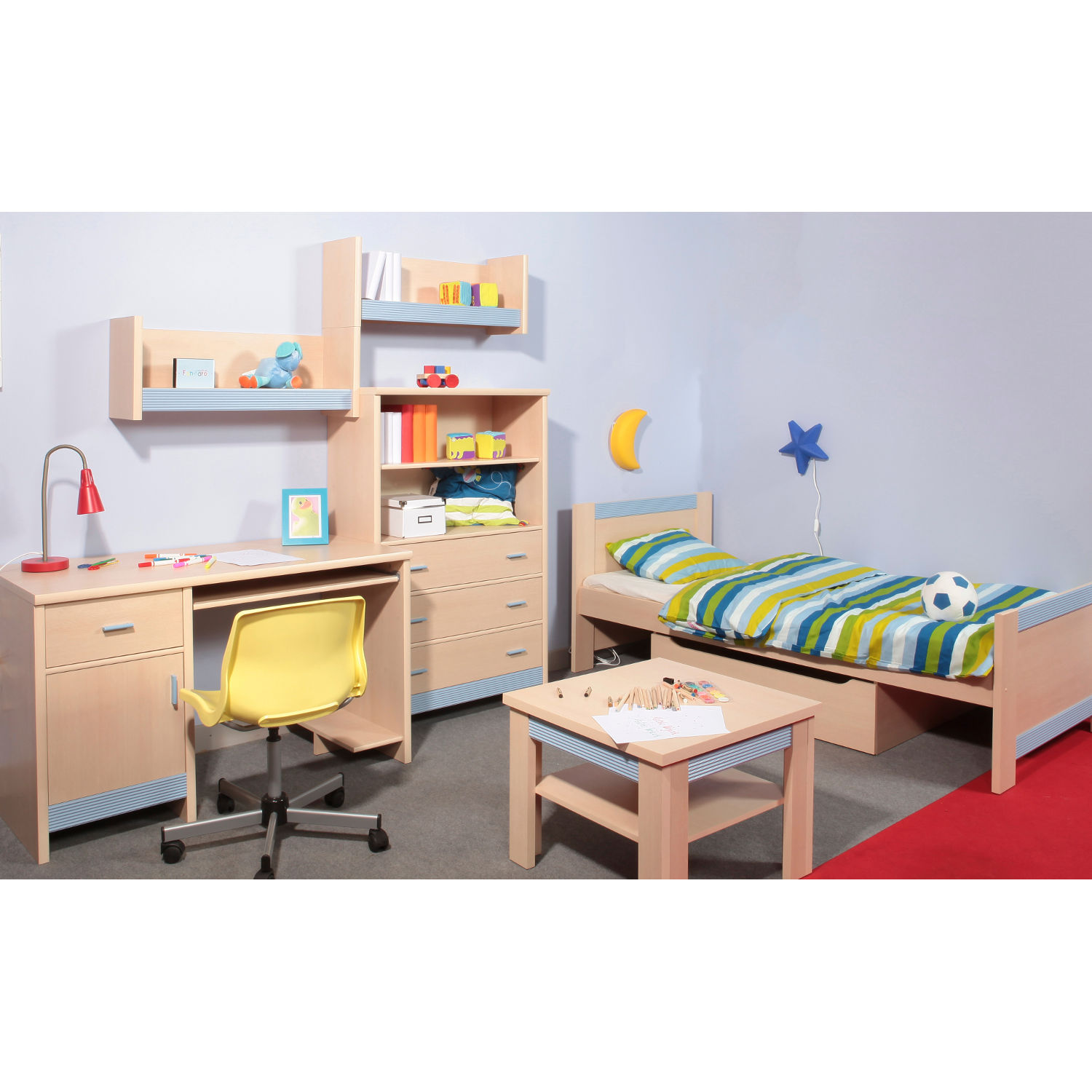 Xavier Bed Blue